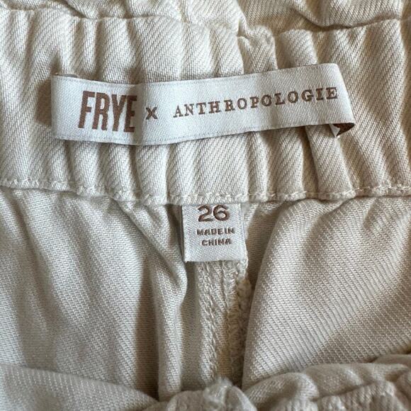 Women’s Frye x Anthropologie Tan Pascale Paperbag High Waist Shorts Size 26 - Picture 5 of 8